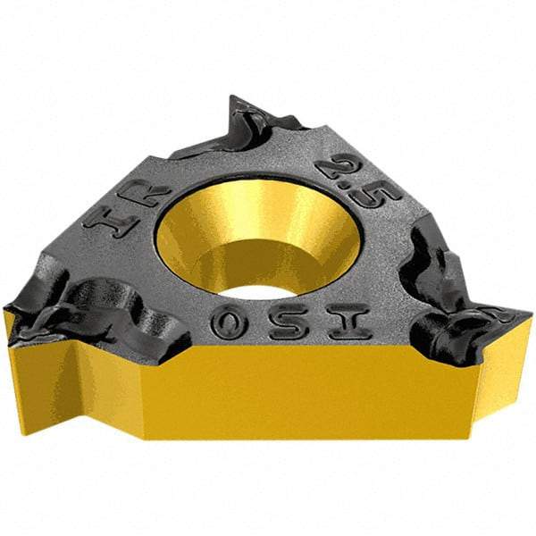 Iscar - 16IR Internal Right Hand ISO Laydown Threading Insert - Grade IC908, TiAlN Coated Carbide, 9.53mm Inscribed Circle - USA Tool & Supply