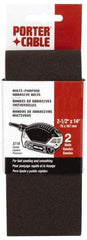 Porter-Cable - 2-1/2" Wide x 14" OAL, 60 Grit, Aluminum Oxide Abrasive Belt - Aluminum Oxide, Medium, Coated, X Weighted Cloth Backing - USA Tool & Supply