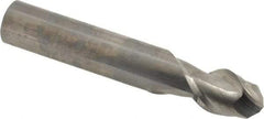 Niagara Cutter - 1/2" Diam, 5/8" LOC, 2 Flute Solid Carbide Ball End Mill - Uncoated, Single End, 3" OAL, 1/2" Shank Diam, Spiral Flute - USA Tool & Supply