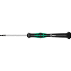 Wera - 3/32" Hex Ball End Driver - 2-3/8" Bade Length, Multi Handle, 262mm OAL - USA Tool & Supply