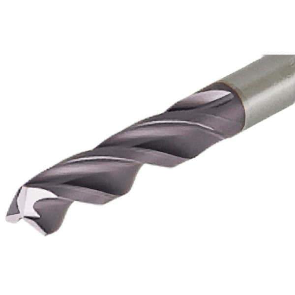 Iscar - 4.7mm 150° Solid Carbide Jobber Drill - TiAlN Finish, Right Hand Cut, Spiral Flute, Straight Shank, 74mm OAL, Standard Point - USA Tool & Supply