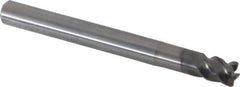 OSG - 1/4", 4 Flute, Solid Carbide, 0.02" Corner Radius End Mill - 2-1/2" OAL, 45° Helix, Right Hand Flute, 1/4" LOC, Right Hand Cut, 3/4" Extended Reach - USA Tool & Supply