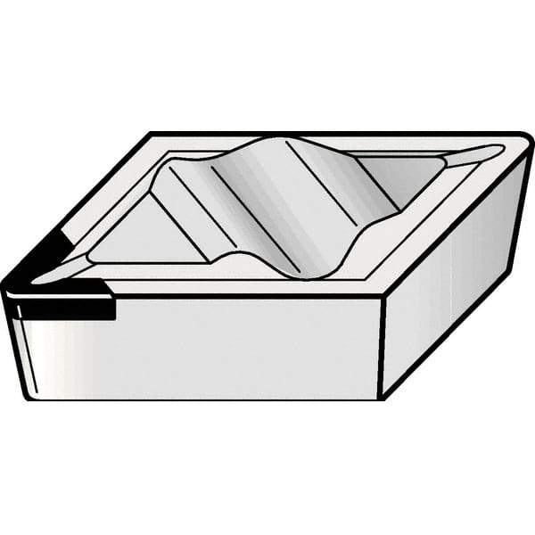 Kennametal - NPGR51, KD1425 Grade Diamond Tipped Profiling Insert - Uncoated, 55° Incl Angle, Parallelogram, 0.4566" Side Length, 1/8" Thick, 1/64" Corner Radius - USA Tool & Supply