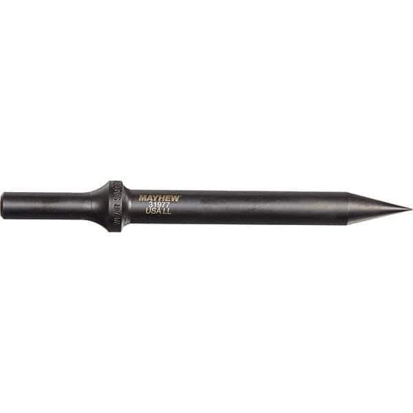 Mayhew - 6" OAL, Tapered Punch Chisel - Round Drive, Round Shank, Steel - USA Tool & Supply