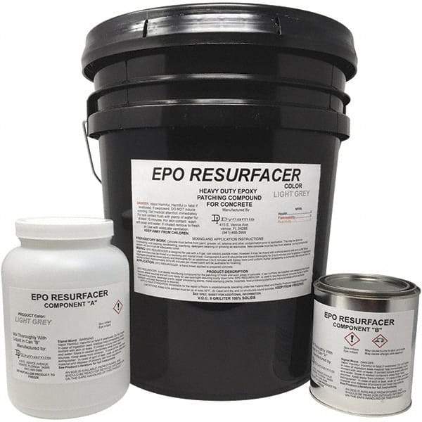 Made in USA - 50 Lb Concrete Repair/Resurfacing - Light Gray, 25 Sq Ft Coverage, Epoxy Resin - USA Tool & Supply