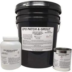 Made in USA - 5 Gal Concrete Repair/Resurfacing - Medium Gray, 25 Sq Ft Coverage, Epoxy Resin - USA Tool & Supply