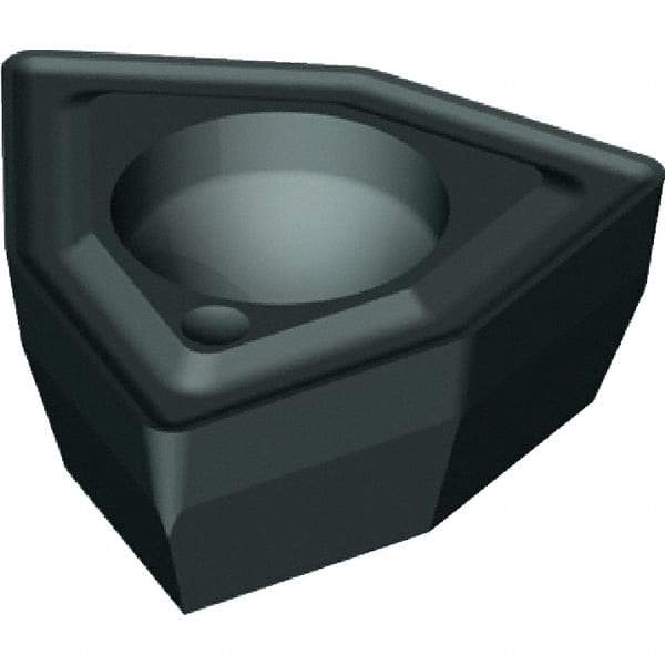 Kennametal - DFT20204 HP Grade KC7140 Carbide Indexable Drill Insert - TiN Finish, Trigon, 2.25mm Inscribed Circle - USA Tool & Supply