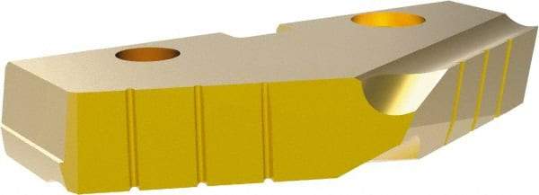 Allied Machine and Engineering - 57mm Diam x 5/16" Thick, Seat Code 4, 132° Included Angle Spade Drill Insert - TiN Coated, Cobalt, Grade Super Cobalt, Series T-A - USA Tool & Supply