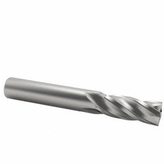 Kennametal - 1/2", 3 Flute, Single End, Solid Carbide, 0.03" Corner Radius End Mill - 3" OAL, 37° Helix, Right Hand Flute, 1-1/4" LOC, Right Hand Cut - USA Tool & Supply