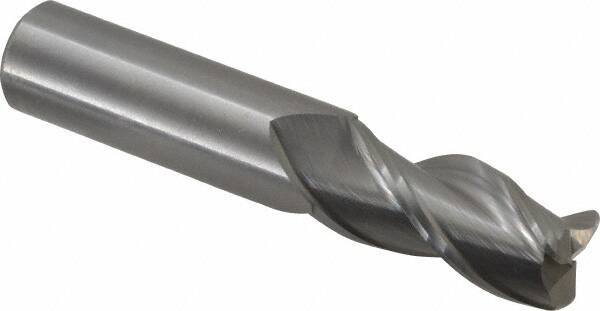 Kennametal - 3/4", 3 Flute, Single End, Solid Carbide, 0.12" Corner Radius End Mill - 4" OAL, 37° Helix, Right Hand Flute, 1-1/2" LOC, Right Hand Cut - USA Tool & Supply