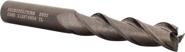 Kennametal - 3/4", 4 Flute, Single End, Solid Carbide, 0.015" Corner Radius End Mill - 4" OAL, 38° Helix, Right Hand Flute, 1-1/2" LOC, Right Hand Cut, 1-1/2" Extended Reach - USA Tool & Supply