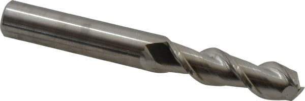 Kennametal - 1/2", 2 Flute, Single End, Solid Carbide, 0.03" Corner Radius End Mill - 4" OAL, 45° Helix, Right Hand Flute, 1-1/2" LOC, Right Hand Cut - USA Tool & Supply