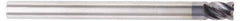 Kennametal - 1/2", 1-1/4" LOC, 1/2" Shank Diam, 3" OAL, 4 Flute, Solid Carbide Square End Mill - Single End, AlTiN Finish, Spiral Flute, Variable° Helix, Centercutting, Right Hand Cut, Right Hand Flute, Series HPHVT - USA Tool & Supply