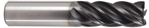 Kennametal - 3/4", 1-1/2" LOC, 3/4" Shank Diam, 4" OAL, 5 Flute, Solid Carbide Square End Mill - Single End, AlTiN Finish, Spiral Flute, 38° Helix, Right Hand Cut, Right Hand Flute, Series UDDE - USA Tool & Supply