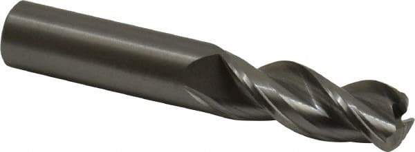 Kennametal - 1/2", 3 Flute, Single End, Solid Carbide, 0.12" Corner Radius End Mill - 3" OAL, 38° Helix, Right Hand Flute, 1-1/4" LOC, Right Hand Cut - USA Tool & Supply