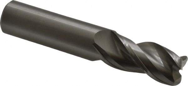 Kennametal - 3/4", 3 Flute, Single End, Solid Carbide, 0.12" Corner Radius End Mill - 4" OAL, 38° Helix, Right Hand Flute, 1-1/2" LOC, Right Hand Cut - USA Tool & Supply