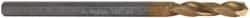 Guhring - 3mm 140° Spiral Flute Solid Carbide Screw Machine Drill Bit - TiN Finish, Right Hand Cut, 16mm Flute Length, 46mm OAL, SF Point, Straight Shank - USA Tool & Supply
