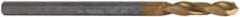 Guhring - 3mm 140° Spiral Flute Solid Carbide Screw Machine Drill Bit - TiN Finish, Right Hand Cut, 16mm Flute Length, 46mm OAL, SF Point, Straight Shank - USA Tool & Supply
