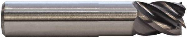 M.A. Ford - 5/8", 5 Flute, Single End, Solid Carbide, 0.015" Corner Radius End Mill - 6" OAL, 38° Helix, Right Hand Flute, 2" LOC, Right Hand Cut - USA Tool & Supply
