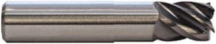 M.A. Ford - 5/8", 5 Flute, Single End, Solid Carbide, 0.045" Corner Radius End Mill - 5" OAL, 38° Helix, Right Hand Flute, 1-3/4" LOC, Right Hand Cut - USA Tool & Supply