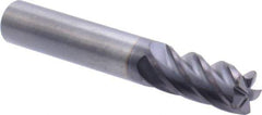 M.A. Ford - 3/8", 5 Flute, Single End, Solid Carbide, 0.03" Corner Radius End Mill - 2-1/2" OAL, 38° Helix, Right Hand Flute, 7/8" LOC, Right Hand Cut - USA Tool & Supply