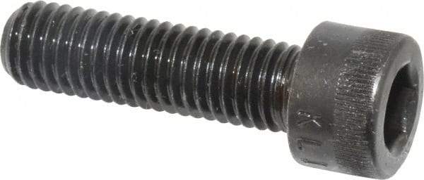 Made in USA - M10x1.50 Metric Coarse Hex Socket Drive, Socket Cap Screw - Grade 12.9 Alloy Steel, Black Oxide Finish, Fully Threaded, 35mm Length Under Head - USA Tool & Supply