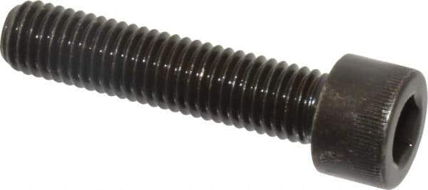 Made in USA - M10x1.50 Metric Coarse Hex Socket Drive, Socket Cap Screw - Grade 12.9 Alloy Steel, Black Oxide Finish, Fully Threaded, 45mm Length Under Head - USA Tool & Supply