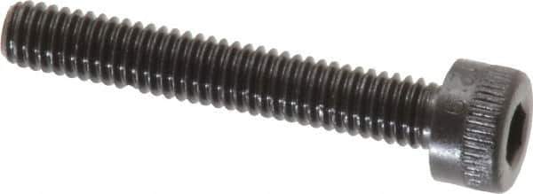 Made in USA - M4x0.70 Metric Coarse Hex Socket Drive, Socket Cap Screw - Grade 12.9 Alloy Steel, Black Oxide Finish, Fully Threaded, 25mm Length Under Head - USA Tool & Supply