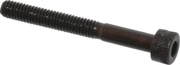 Made in USA - M4x0.70 Metric Coarse Hex Socket Drive, Socket Cap Screw - Grade 12.9 Alloy Steel, Black Oxide Finish, Partially Threaded, 35mm Length Under Head - USA Tool & Supply