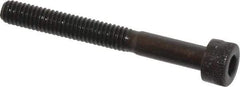 Made in USA - M4x0.70 Metric Coarse Hex Socket Drive, Socket Cap Screw - Grade 12.9 Alloy Steel, Black Oxide Finish, Partially Threaded, 35mm Length Under Head - USA Tool & Supply