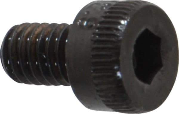 Made in USA - M4x0.70 Metric Coarse Hex Socket Drive, Socket Cap Screw - Grade 12.9 Alloy Steel, Black Oxide Finish, Fully Threaded, 6mm Length Under Head - USA Tool & Supply