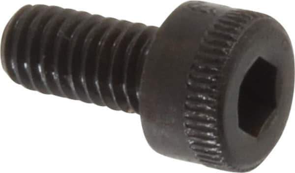 Made in USA - M4x0.70 Metric Coarse Hex Socket Drive, Socket Cap Screw - Grade 12.9 Alloy Steel, Black Oxide Finish, Fully Threaded, 8mm Length Under Head - USA Tool & Supply