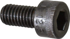 Made in USA - M5x0.80 Metric Coarse Hex Socket Drive, Socket Cap Screw - Grade 12.9 Alloy Steel, Black Oxide Finish, Fully Threaded, 10mm Length Under Head - USA Tool & Supply