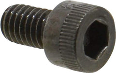 Made in USA - M6x1.00 Metric Coarse Hex Socket Drive, Socket Cap Screw - Grade 12.9 Alloy Steel, Black Oxide Finish, Fully Threaded, 10mm Length Under Head - USA Tool & Supply