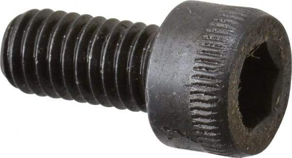 Made in USA - M6x1.00 Metric Coarse Hex Socket Drive, Socket Cap Screw - Grade 12.9 Alloy Steel, Black Oxide Finish, Fully Threaded, 12mm Length Under Head - USA Tool & Supply