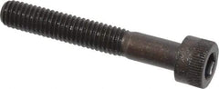 Made in USA - M6x1.00 Metric Coarse Hex Socket Drive, Socket Cap Screw - Grade 12.9 Alloy Steel, Black Oxide Finish, Partially Threaded, 40mm Length Under Head - USA Tool & Supply