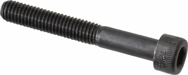 Made in USA - M6x1.00 Metric Coarse Hex Socket Drive, Socket Cap Screw - Grade 12.9 Alloy Steel, Black Oxide Finish, Partially Threaded, 45mm Length Under Head - USA Tool & Supply