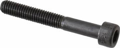 Made in USA - M6x1.00 Metric Coarse Hex Socket Drive, Socket Cap Screw - Grade 12.9 Alloy Steel, Black Oxide Finish, Partially Threaded, 45mm Length Under Head - USA Tool & Supply