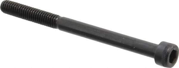 Made in USA - M6x1.00 Metric Coarse Hex Socket Drive, Socket Cap Screw - Grade 12.9 Alloy Steel, Black Oxide Finish, Partially Threaded, 75mm Length Under Head - USA Tool & Supply