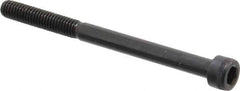 Made in USA - M6x1.00 Metric Coarse Hex Socket Drive, Socket Cap Screw - Grade 12.9 Alloy Steel, Black Oxide Finish, Partially Threaded, 75mm Length Under Head - USA Tool & Supply