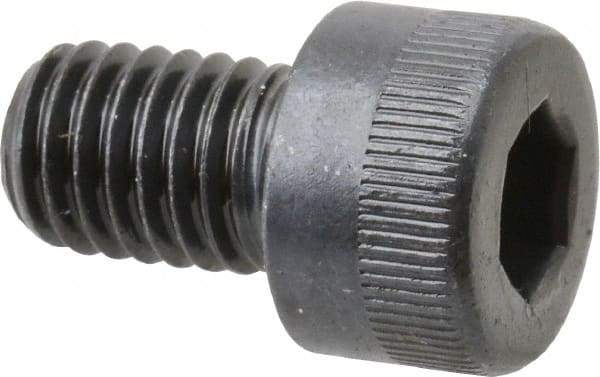 Made in USA - M8x1.25 Metric Coarse Hex Socket Drive, Socket Cap Screw - Grade 12.9 Alloy Steel, Black Oxide Finish, Fully Threaded, 12mm Length Under Head - USA Tool & Supply