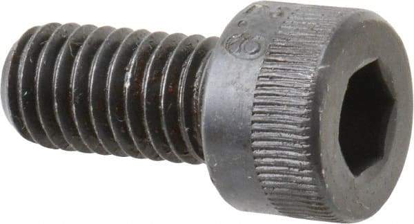 Made in USA - M8x1.25 Metric Coarse Hex Socket Drive, Socket Cap Screw - Grade 12.9 Alloy Steel, Black Oxide Finish, Fully Threaded, 16mm Length Under Head - USA Tool & Supply