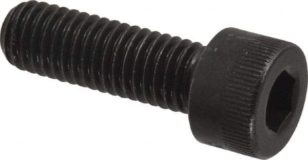 Made in USA - M8x1.25 Metric Coarse Hex Socket Drive, Socket Cap Screw - Grade 12.9 Alloy Steel, Black Oxide Finish, Fully Threaded, 25mm Length Under Head - USA Tool & Supply