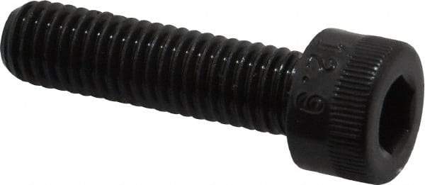Made in USA - M8x1.25 Metric Coarse Hex Socket Drive, Socket Cap Screw - Grade 12.9 Alloy Steel, Black Oxide Finish, Fully Threaded, 30mm Length Under Head - USA Tool & Supply