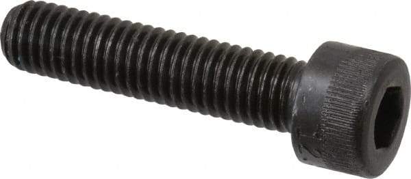 Made in USA - M8x1.25 Metric Coarse Hex Socket Drive, Socket Cap Screw - Grade 12.9 Alloy Steel, Black Oxide Finish, Fully Threaded, 35mm Length Under Head - USA Tool & Supply