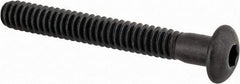 Made in USA - #10-24 UNC Hex Socket Drive, Button Screw - Alloy Steel, Black Oxide Finish, Fully Threaded, 1-1/2" Length Under Head - USA Tool & Supply