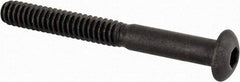 Made in USA - #10-24 UNC Hex Socket Drive, Button Screw - Alloy Steel, Black Oxide Finish, Fully Threaded, 1-3/4" Length Under Head - USA Tool & Supply