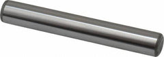 Made in USA - 7/16" Diam x 3" Pin Length Grade 8 Alloy Steel Standard Dowel Pin - Bright Finish, C 47-58 & C 60 (Surface) Hardness, 22,550 Lb (Single Shear), 45,100 Lb (Double Shear) Breaking Strength, 1 Beveled & 1 Rounded End - USA Tool & Supply