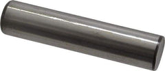 Made in USA - 1/2" Diam x 2-1/4" Pin Length Grade 8 Alloy Steel Standard Dowel Pin - Bright Finish, C 47-58 & C 60 (Surface) Hardness, 29,450 Lb (Single Shear), 58,900 Lb (Double Shear) Breaking Strength, 1 Beveled & 1 Rounded End - USA Tool & Supply