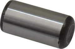 Made in USA - 5/8" Diam x 1-1/4" Pin Length Grade 8 Alloy Steel Standard Dowel Pin - Bright Finish, C 47-58 & C 60 (Surface) Hardness, 46,000 Lb (Single Shear), 92,000 Lb (Double Shear) Breaking Strength, 1 Beveled & 1 Rounded End - USA Tool & Supply